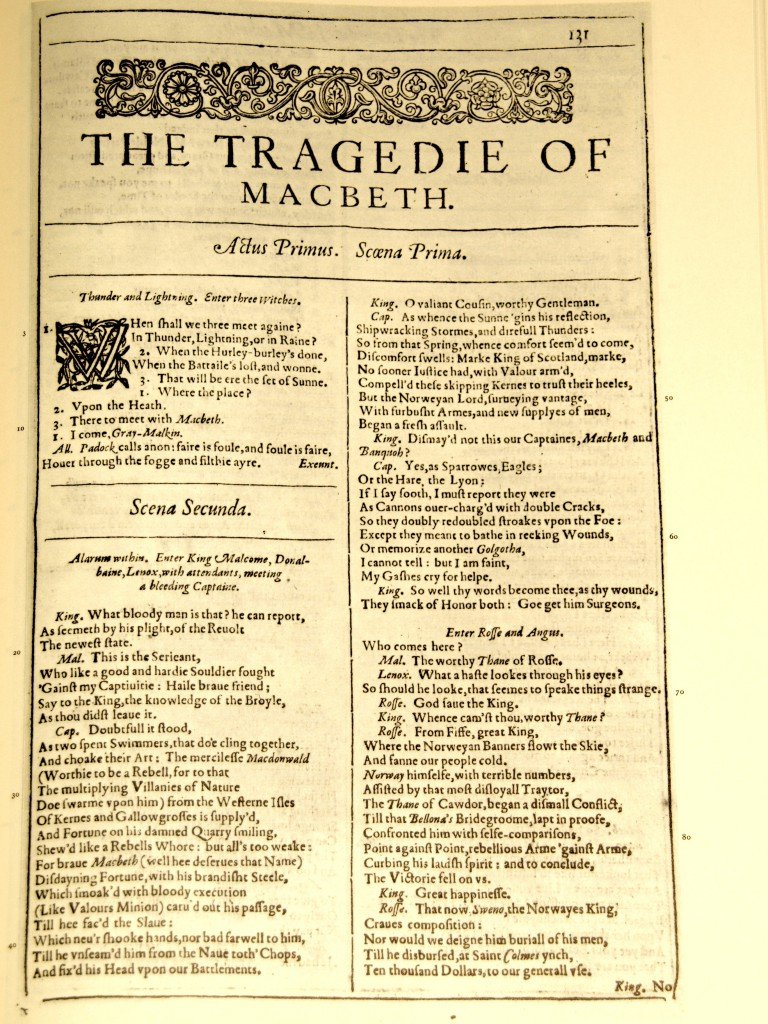 Macbeth First Folio